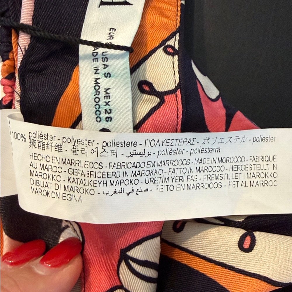 NWT Zara Multicolor Maxi skirt with side slit - Picture 6 of 8